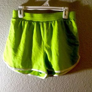 Womens neon green shorts